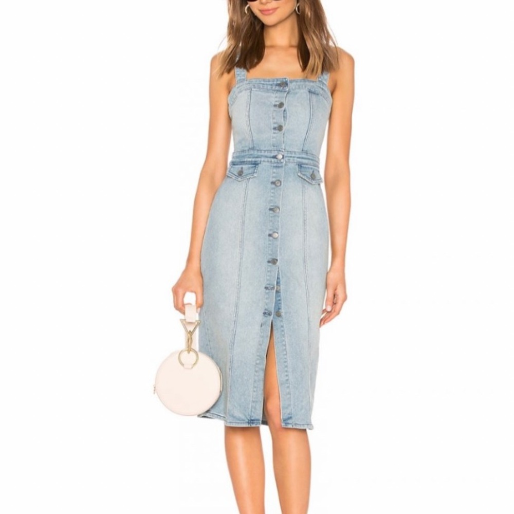 NWOT GRLFRND Pedra Slim Midi Dress